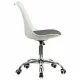 Кресло стул  "Eames MG-310 CH", хром, пластик белый, ткань серая, 532924. Фото товара с разных ракурсов.