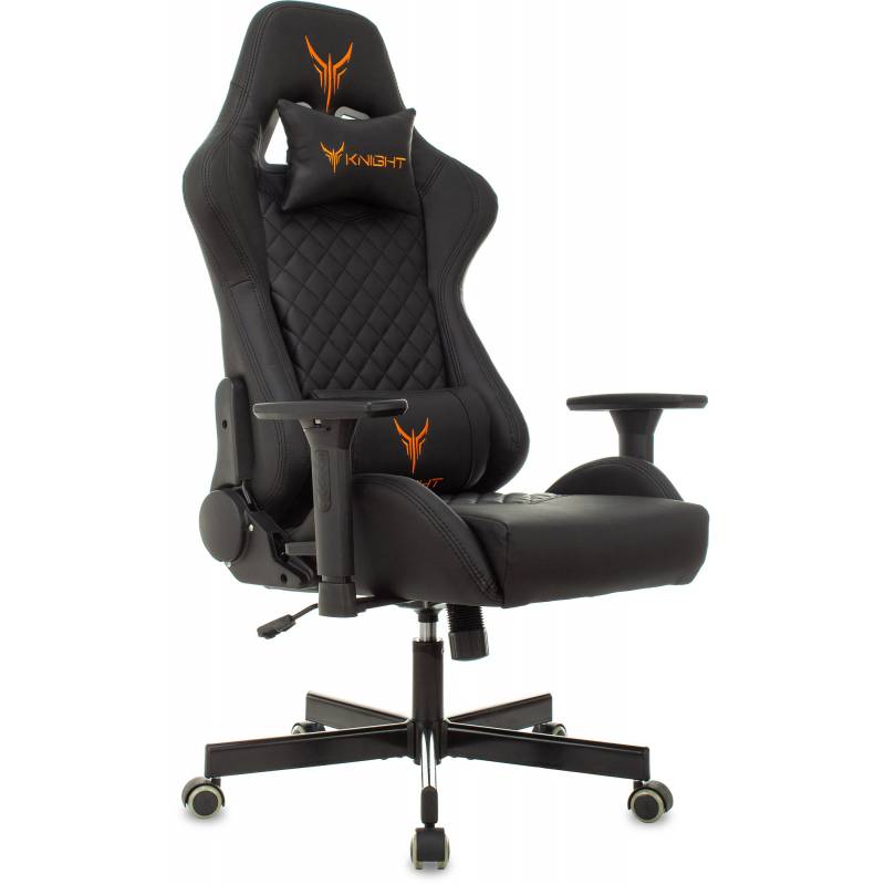 Кресло игровое Knight Armor черный/черный ромбик эко.кожа с подголов. крестовина металл главное фото