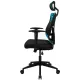 Кресло игровое Aerocool Guardian черный/голубой сиденье черный эко.кожа/сетка крестов. нейлон. Фото товара с разных ракурсов.