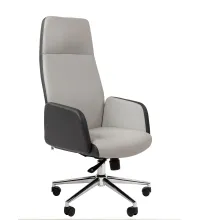 Кресло руководителя Chairman 929 Россия экопремиум серый/светло-серый