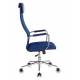 Кресло руководителя Бюрократ KB-9N/DB/TW-10N синий TW-05N TW-10N сетка крестовина хром. Фото товара с разных ракурсов.